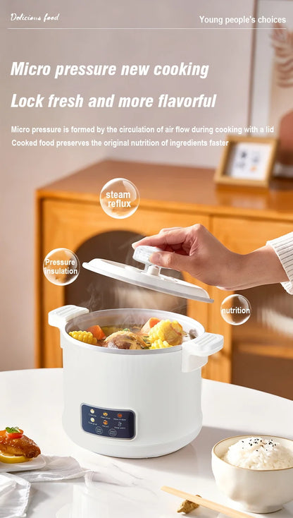 1.8L Micro Pressure Rice Cooker for 1-2 People, Multifunctional Household Hot Pot, Porridge, Soup, Electric Rice Cooker 220V