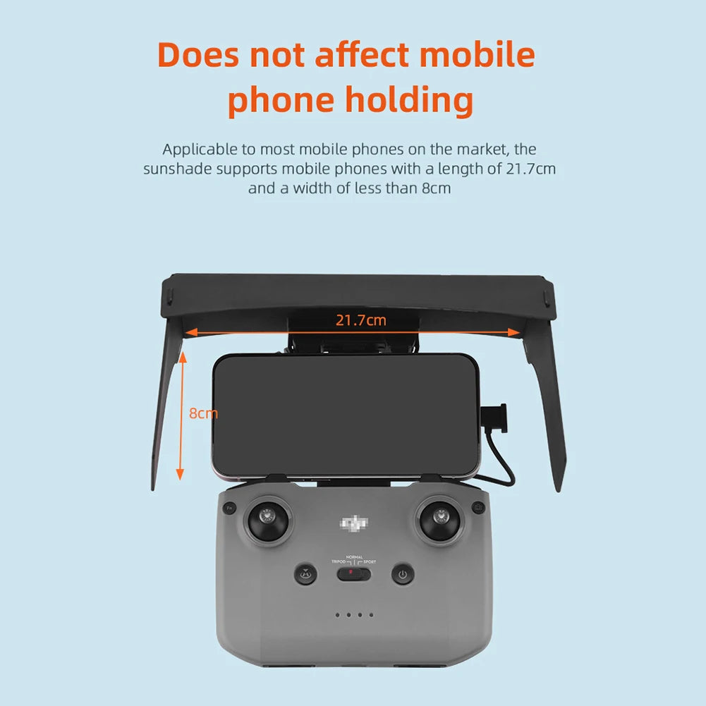 For DJI Mavic 3/Mini 2/Air 2/Air 2S/Mini 3 Pro RC-N1 Remote Controller Hood Sun Shade Mobile Phone Monitor Light Cover Drone