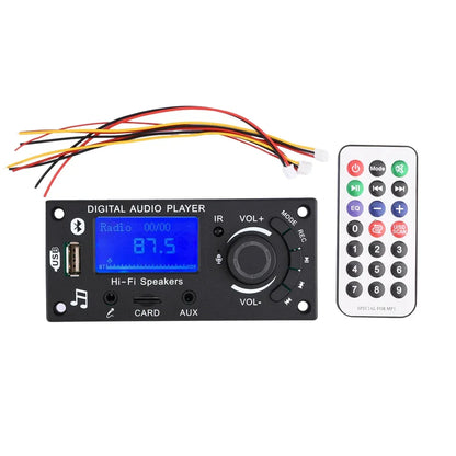 Wireless Audio Decoder Module mp3 Bluetooth 5.0 Car Audio Board FM APE FLAC WMA WAV Decoder with Remote Control TF Card USB Port