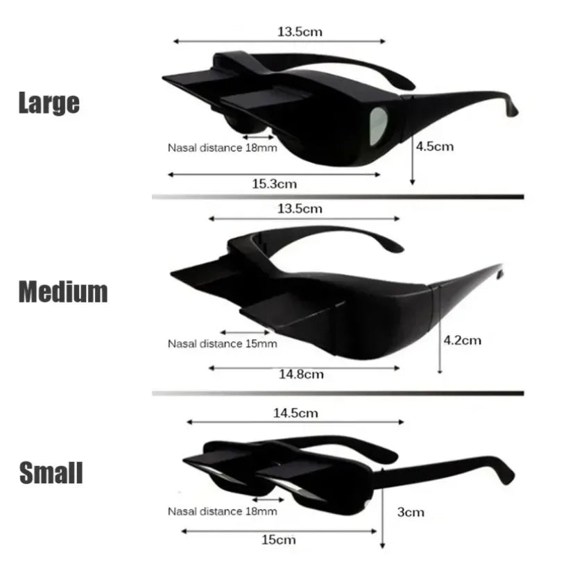 Lazy Eyeglasses Lazy Reading Glasses HD Eyeglasses Prismatic Periscope Eyeglasses for Reading and Watching TV While Lying Down