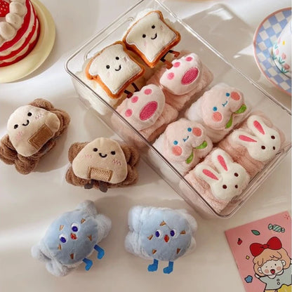 Reusable Face Wash Hand Wrist Strap 1Pair Cartoon Sweat Band Towel Band Comfortable Flexible Absorbent Wrist Strap for Face Wash