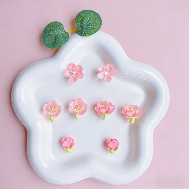 Hot sales Fashion shoe Charms for Iced Cherry Blossoms Clogs Shoe Buckle Cute shoe Accessories Decoration for Girls Gift