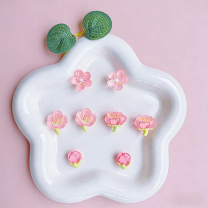 Hot sales Fashion shoe Charms for Iced Cherry Blossoms Clogs Shoe Buckle Cute shoe Accessories Decoration for Girls Gift