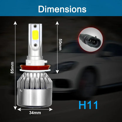 6PCS 240W LED Canbus 40000LM Car Headlight H11 9005 Led Bulb Turbo Lamp 6000K For Toyota RAV4 2005-2008 2009 2010 2011 2012 2013