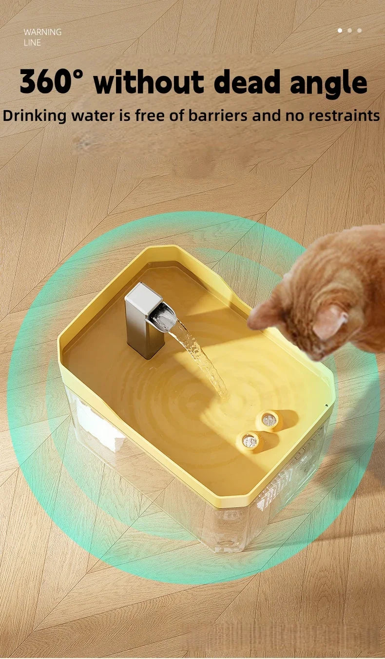 Cat Water Fountain Auto Filter USB Pet Drinking Dispenser Live Water Circulation Quiet Automatic Fountain for Cats and Small Pet