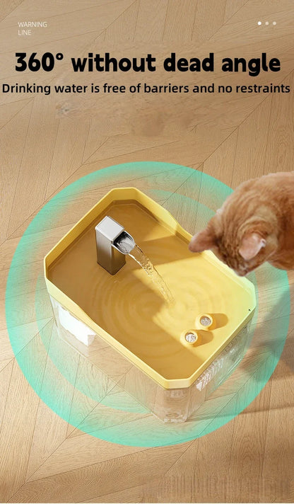 Cat Water Fountain Auto Filter USB Pet Drinking Dispenser Live Water Circulation Quiet Automatic Fountain for Cats and Small Pet