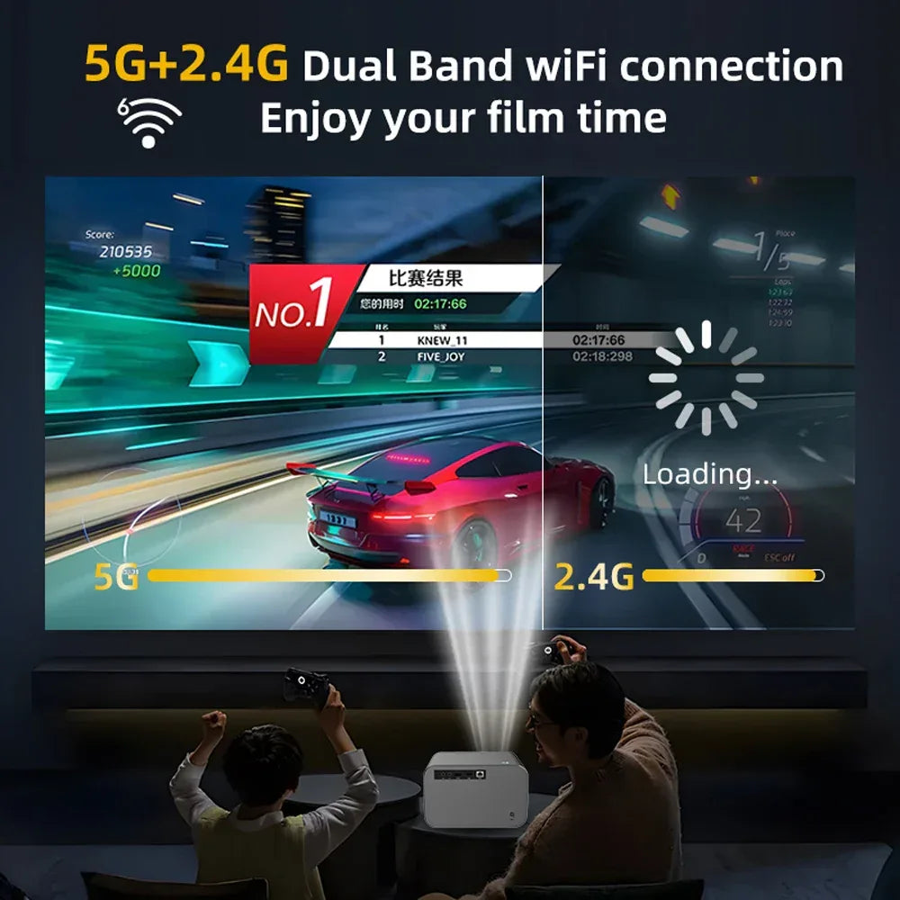WZATCO P20 PLUS Android 13.0 Smart WiFi 6G 4K Full HD 1080P LCD LED Projector Auto Focus Video Home theater Proyectors with RJ45