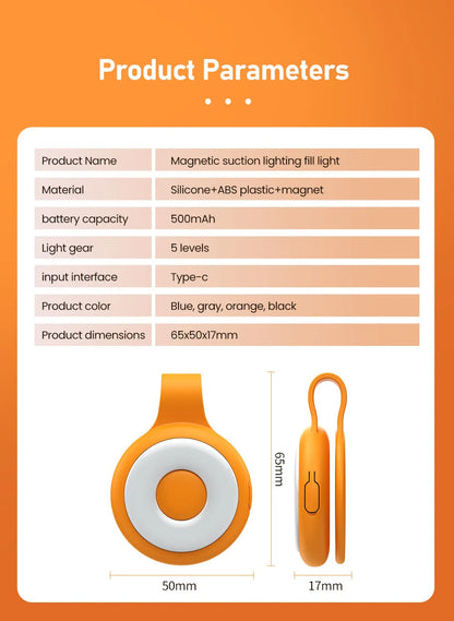 Portable Magnetic Phone Video Light 3 Color Temperature LED Fill Light with Clip for Vlog Live Stream Photography