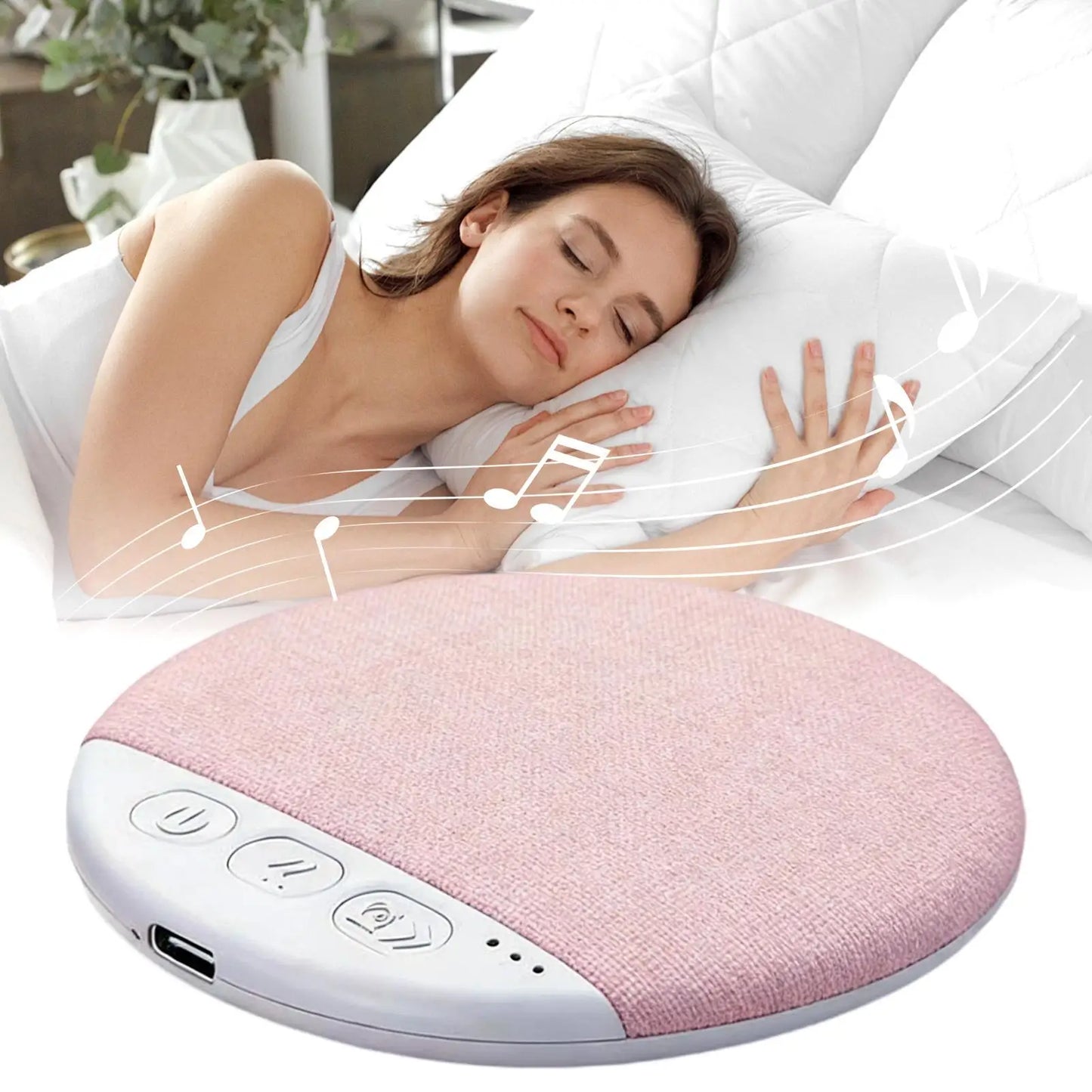 Bedroom Pillow Speaker Blue-tooth5.4 Under Pillow Sound Machine With White Noise Support 30/60/90 Min Timers Stereo Sound