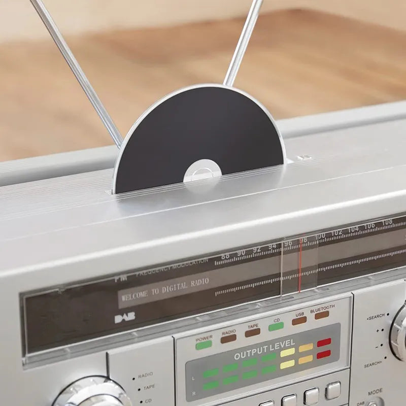 GPO Brooklyn Retro Boombox | Cassette Player, CD Player, Bluetooth Speaker, FM Radio, Portable Stereo System