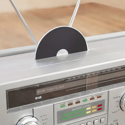 GPO Brooklyn Retro Boombox | Cassette Player, CD Player, Bluetooth Speaker, FM Radio, Portable Stereo System