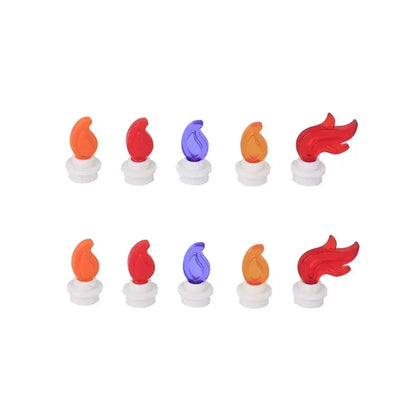 MOC Medieval Campfire Building Block Flame Wave Candle Transparent Wine Bottle Educational Toy Compatible Accessories Brick K054