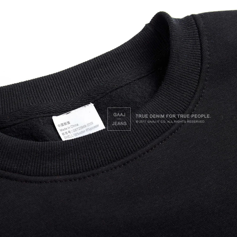 Custom Embroidery Cotton Sweatshirt Customized Brand Design Company Logo Text Men Women Thick Fleece Warm Quality Clothes 350gsm