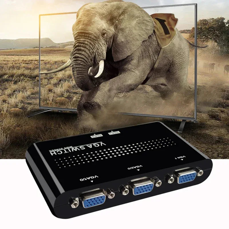 Newest 2 Port HD VGA SVGA Sharing Switch Box For LCD PC TV Monitor Video 2 In 1 Out for PC Laptop