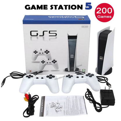 GS5 Game Station 5 Video Game Console With 200 Classic Games 8 Bit TV Console Retro USB Wired Handheld Two Game Player AV Output