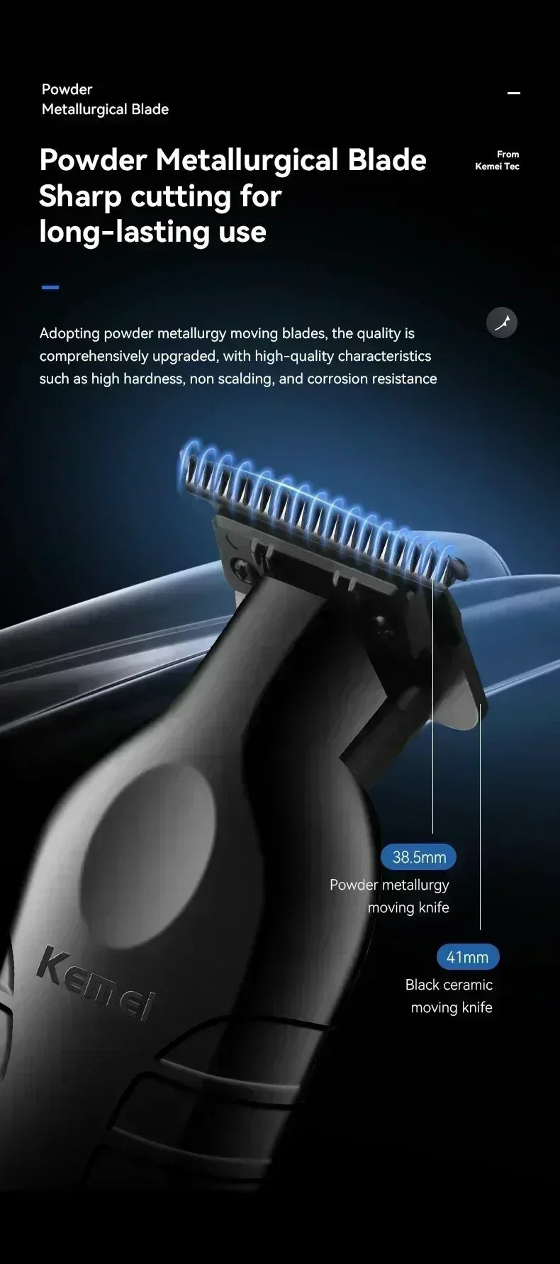 Kemei KM-2296 KM-2299 KM-T95 Professional Hair Clipper Kit or Blade Shaver Male Hair Cutting Machine Men’s Trimmer Machine