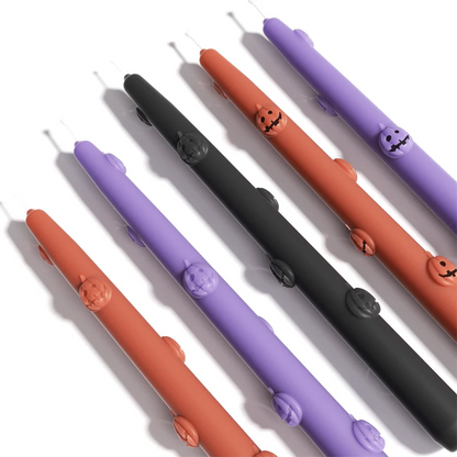 Moule à bougie conique citrouille Nicole, moule en silicone pour décoration d'Halloween à faire soi-même