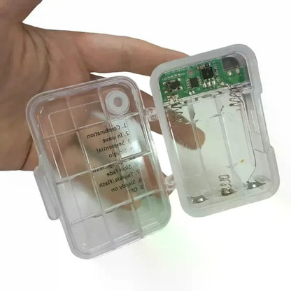 1 Set 3 Sections AA Battery Holder 3V No.5 Waterproof And Dustproof Battery Cartridge With Timing Function