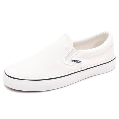 Women's Slip-On Canvas Shoes Summer 2026 Korean Style Student Flat Rubber Sole Wear-Resistant Low Cut Flat Heel Street Fashion
