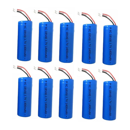 3.7V 18500 rechargeable lithium battery 1400mAh rechargeable battery flashlight strong lighting power tool battery