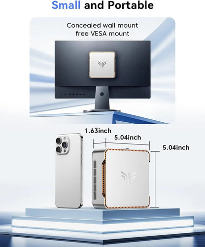 KAMRUI Mini PC 16GB SO-DIMM DDR4 512 M.2 2280 SSD AMD Ryzen R2544 up to 3.7GHz HDMI+DP1.4 Dual 4K UHD WiFi5 Desktop Micro PC