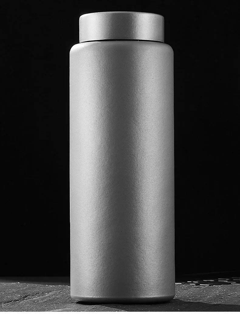 750ml Business Thermos Cup With Tea Separator,Double Layer Pure Titanium Vacuum Flasks,High-end Drinkware,Portable Water Bottle