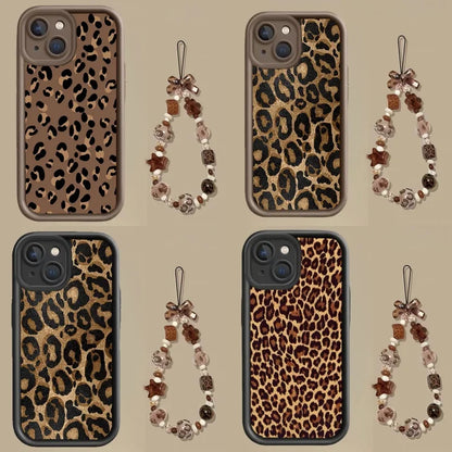 Leopard With Chain Phone Case For Xiaomi MI 17 Pro Max 15T 15 Ultra 14T 13 POCO F7 X7 M7 X5 F5 X6 PRO M6 X4 GT NFC C40 5G  Cover