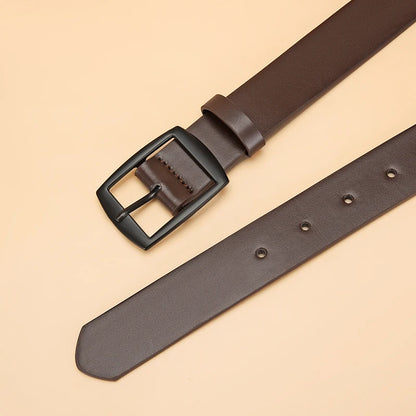 New Luxury Belt for Men PU Leather Belt Metal Pin Buckle High Quality Famous Brand Designer Waist Strap Belt for Jeans Plus Size