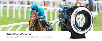 K&F CONCEPT EF to EOS R Adapter Auto Focus Lens Mount Adapter for Canon EF EF-S Lens to Canon EOS R/RF R3 R6 R50 Mount Cameras