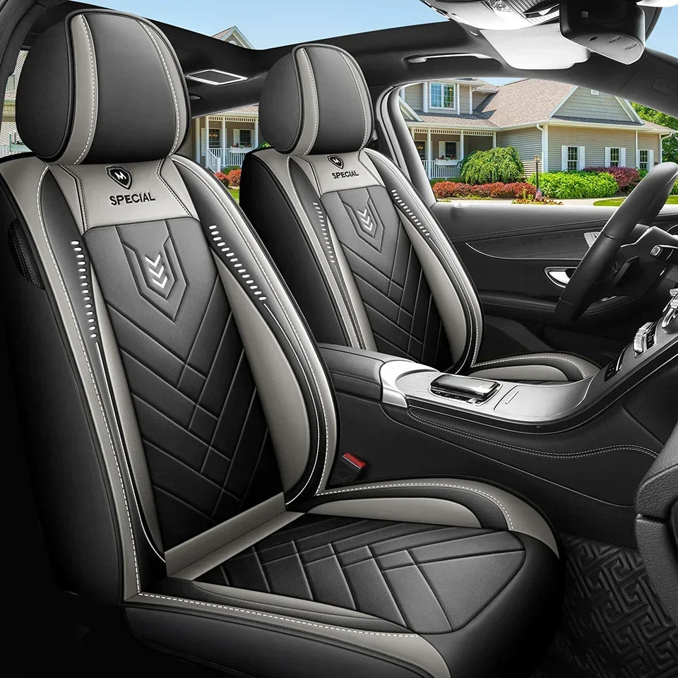 1pcs All inclusive seat cover full leather car seat cushion Driver's seat cover or passenger seat cover all season universal pad by PDG ibma