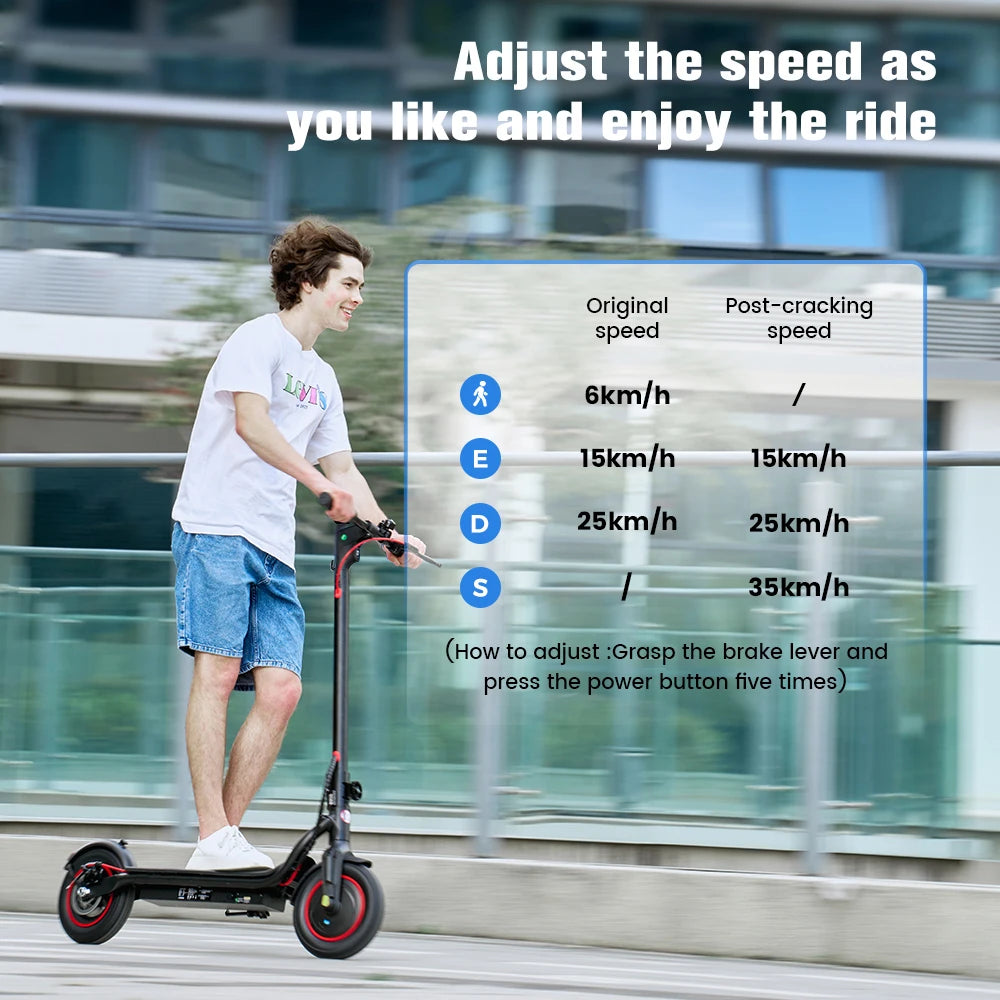 W6 Electric Scooter 10 Inch 500W Motor 36V 10.5Ah Battery 35km/h Max Speed Foldable E-Scooter With APP Dual Brakes Scooters