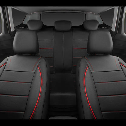 Universal Leather Car Seat Covers Simple Style Breathable 5 Seat Car Seat Cover by PDG ibma