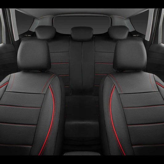 Universal Leather Car Seat Covers Simple Style Breathable 5 Seat Car Seat Cover by PDG ibma