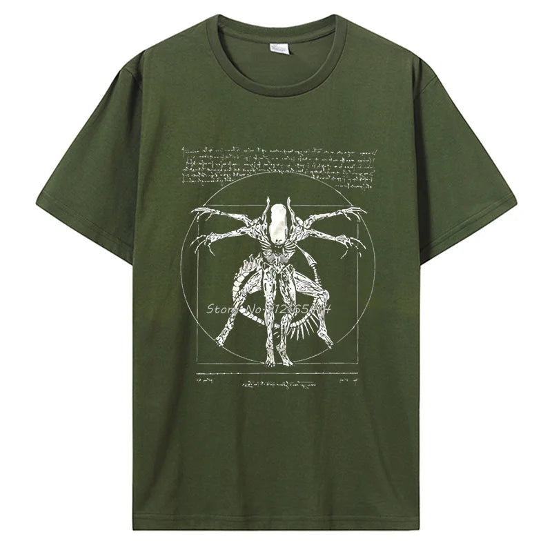 2019 Brand Tshirt Homme Tees Cool Stuff For Teenagers  Da Vinci Alien T Shirt  Gamer Gifts For Men Streetwear