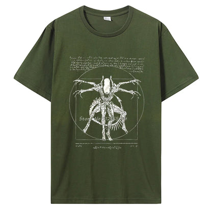 2019 Brand Tshirt Homme Tees Cool Stuff For Teenagers  Da Vinci Alien T Shirt  Gamer Gifts For Men Streetwear