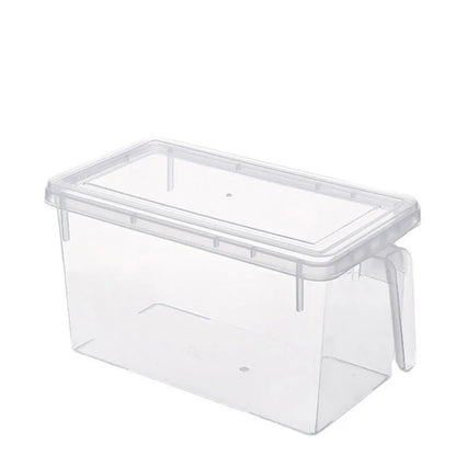 1pcClear Fridge Storage Containers with Handles & Airtight Lids - Convenient Fresh-Keeping Organizers
