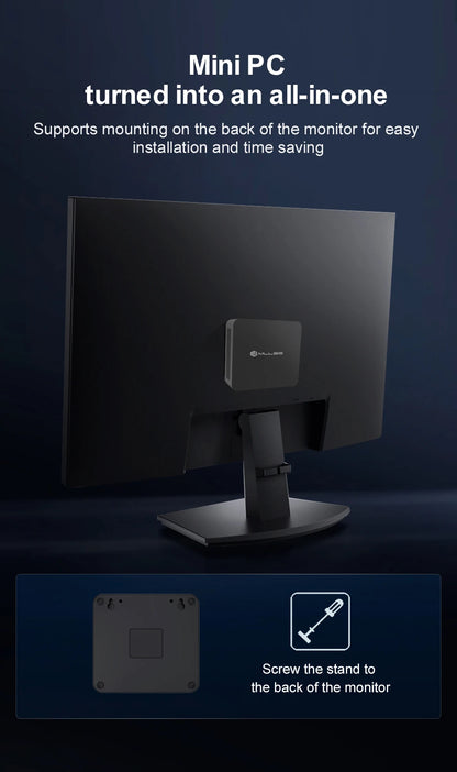 MLLSE M2 Plus Mini PC Intel Celeron 5205U Processor 8GB RAM 256GB ROM WiFi 5 BT4.2 Windows 11 Pro Desktop Computer