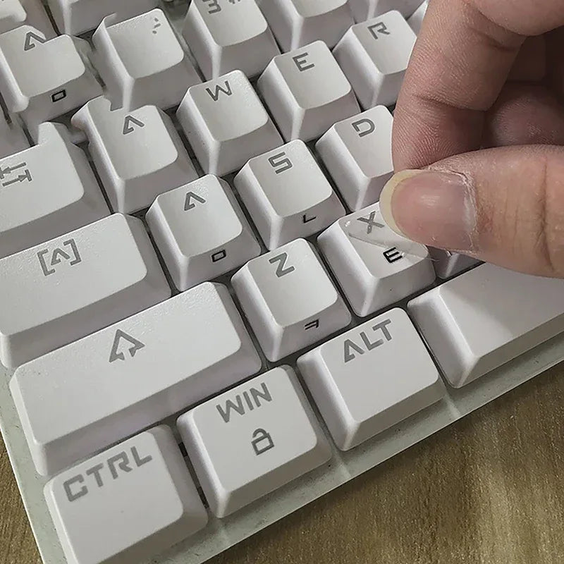 [Korean Language] Tear-Off Film Keyboard Sticker Desktop Laptop Key Sticker Single Film Universal Transparent Engraving Sticker