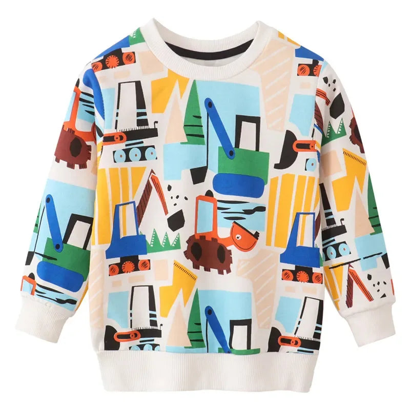 Jumping Meters New Arrival Autumn Winter Sweatshirts For Girls Animals Applique Embroidered Fashion Cotton Children's Hoodies