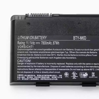 Compatible with MSI GT60/70 GX660/680 MS-1763 laptop battery BTY-M6D