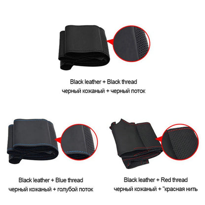 Car Accessories Hand Stitched Perforated Artificial Leather 2006-2008 Ibiza (6L) 2007 Steering Wheel Cover For Seat Leon (Mk2) by PDG ibma