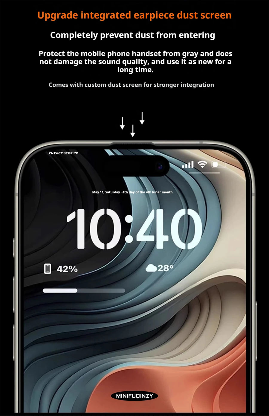 Cut Edge Anti Dust Mesh 0.5mm Privacy Tempered Glass For iPhone 17 15 16 Pro Max Screen Protector 17 Air Plus Luxury Full Cover