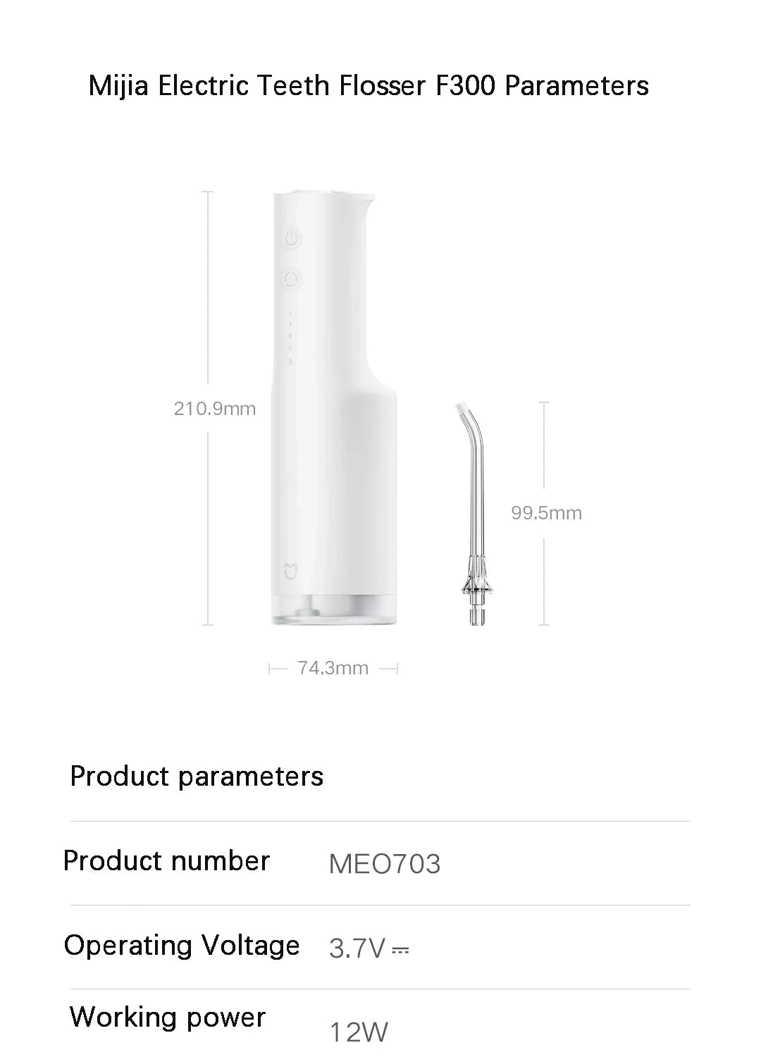 New MIJIA Portable Oral Irrigator F300 Dental Water Jet Water Flosser Teeth Whitening Bucal Tooth Cleaner Waterpulse MEO703