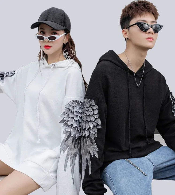 Sweatshirt for Men Hooded Embroidered Male Clothes Hip Hop Hoodies White Sweat Shirt Luxury No Brand Streetwear Autumn Cheap Emo