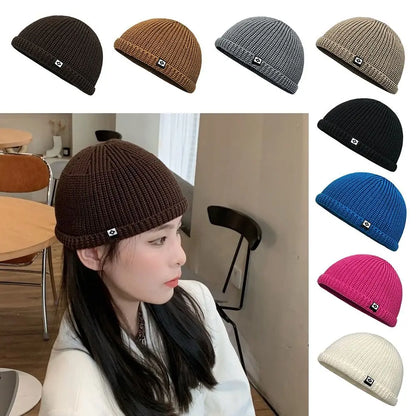 Soft Knitted Hat Windproof Thickened Autumn Winter Hat Ear Protection Hip Hop Hat Warm Bonnets Outdoor