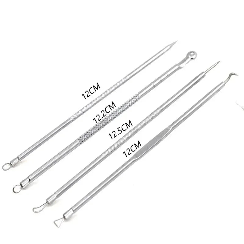 4Pcs Blackhead Remover Acne Needle Facial Cleansing Acne Extractor Remove Blackhead Pores Cleaning Tools