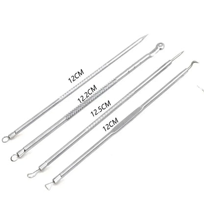 4Pcs Blackhead Remover Acne Needle Facial Cleansing Acne Extractor Remove Blackhead Pores Cleaning Tools