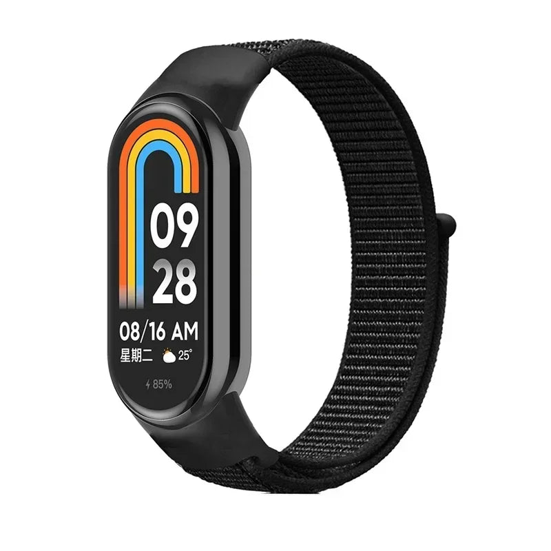 Nylon loop watchband For Xiaomi mi Band 8 Sport miband8 NFC Correa Breathable Replacement Bracelet smart band 8 Strap smartwatch