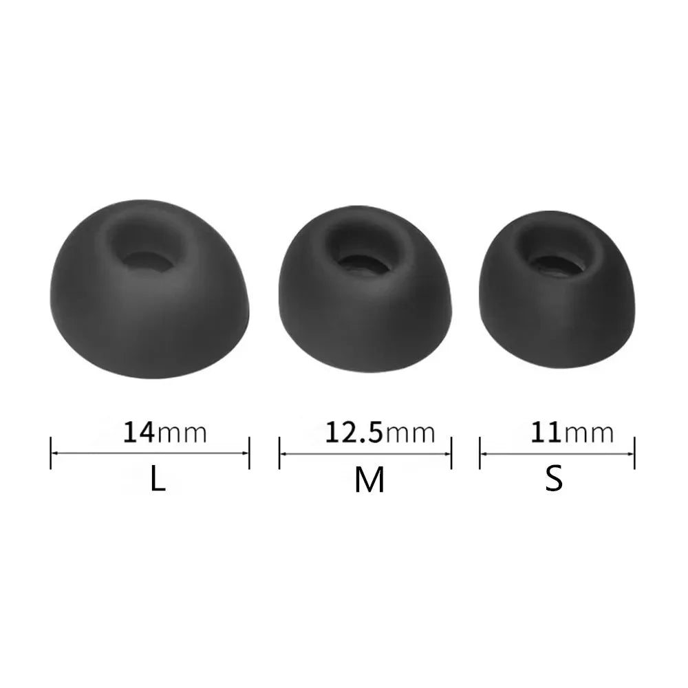 6PCS In-Ear Earcaps For JBL Tour Pro 2 Earphone Silicone Case Covers Cap Replacement Tips Earbuds Eartips Ear pads Grey/BlacK