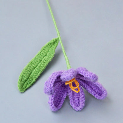 1pc Crocheted Tulip Bouquet, Knitted Tulip Flower Bouquet for DIY Valentine's Day, Christmas, Mother's Day, Father's Day Decro